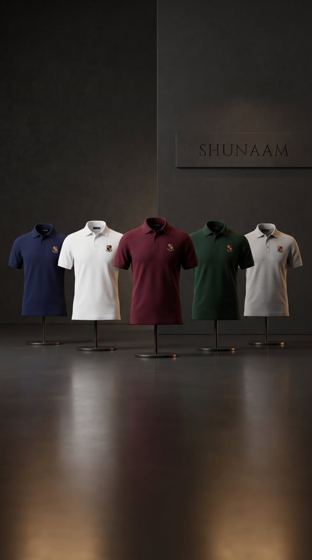 Polo scolaire SHUNAAM bleu marine