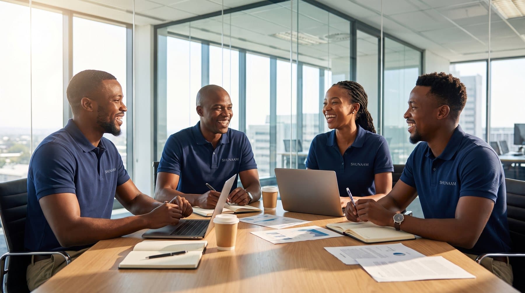Équipe en tenue corporate SHUNAAM