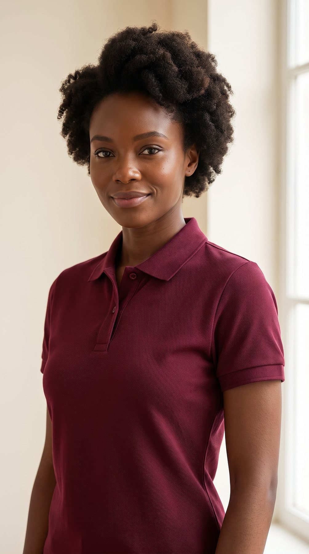 Mannequin portant un polo femme SHUNAAM