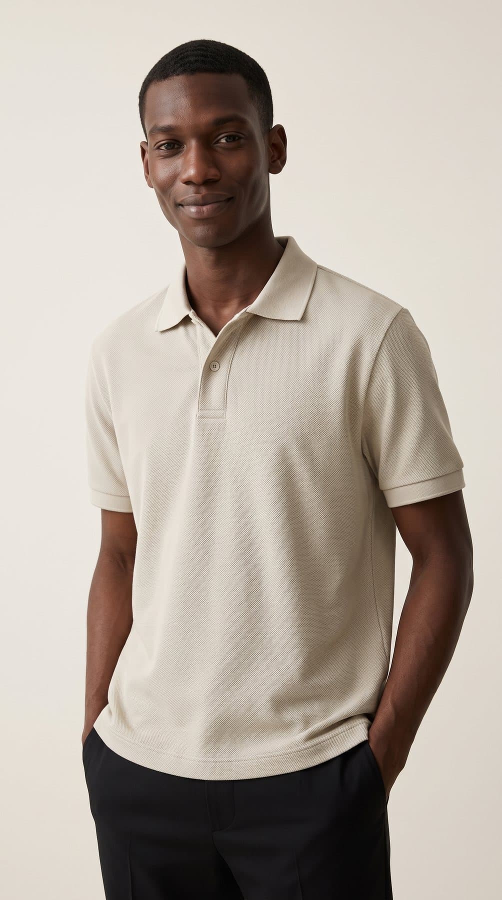 Mannequin portant un polo homme SHUNAAM