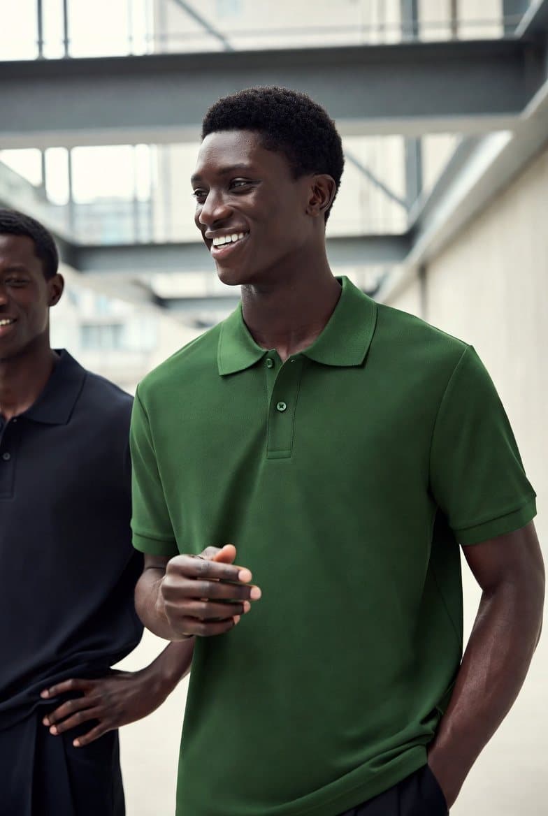 Mannequin portant un polo homme SHUNAAM