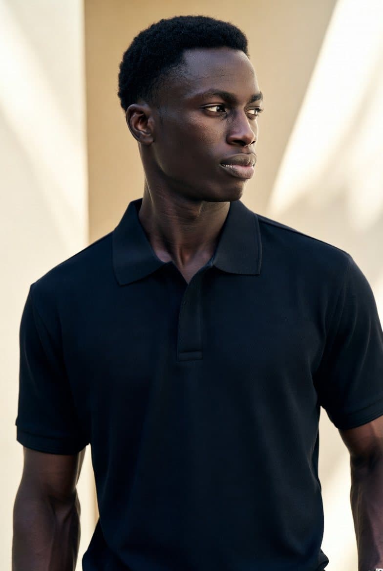 Mannequin portant un polo homme SHUNAAM